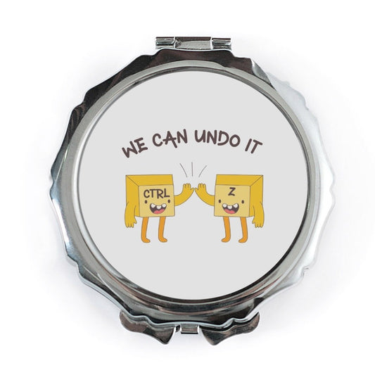 Ctrl Z Undo It Pocket Mirror, Cute Geeky Tech Gift, Funny Computer Command, Coding Present, Programmer Gift, Back to Work Pocket Mirror - Tawshia