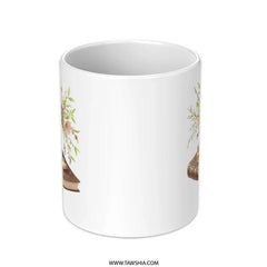 Floral Bouquet Mug, Book Lover Gift, Vintage Style Coffee Cup, Unique Tea Mug, Flower Arrangement Mug, Botanical Mug, Artistic Mug - Tawshia