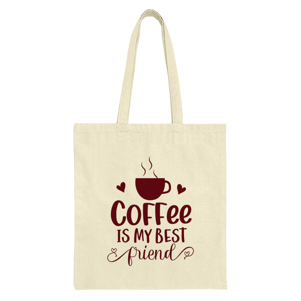 Coffee Lover Tote Bag, Best Friend Gift, Caffeine Addict Shopping Bag, Cute Hearts Design, Coffee Cup Graphic Tote, Everyday Tote Bag - Tawshia
