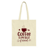 Coffee Lover Tote Bag, Best Friend Gift, Caffeine Addict Shopping Bag, Cute Hearts Design, Coffee Cup Graphic Tote, Everyday Tote Bag - Tawshia