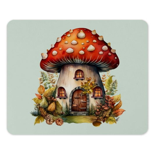 Mushroom House Mouse Pad, Fantasy Home Decor, Cottagecore Desk Accessory, Cute Office Gift, Whimsical Gaming Mousepad, Unique Computer Mat - Tawshia