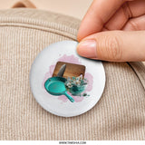 Kitchen Still Life Pinback Button, Cooking Art Badge, Culinary Decor Pin, Chef Gift, Foodie Gift, Kitchen Lover Button, Cookware Button - Tawshia
