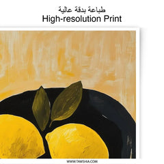 Lemon Still Life Photographic Print, Kitchen Wall Art, Citrus Decor, Minimalist Art, Fruit Print, Modern Wall Decor, Art Print - Tawshia