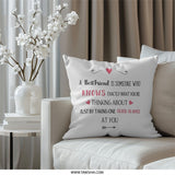 Best Friend Pillow, Friendship Quote Throw Pillow, Gift for Bestie, Home Decor Pillow, Decorative Pillow, Sentimental Friend Gift - Tawshia