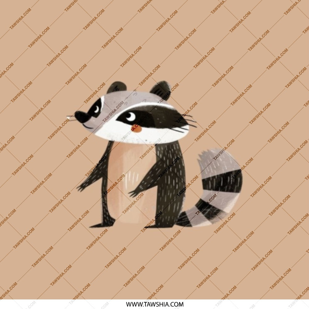 Cute Raccoon Pocket Mirror, Forest Animal, Pocket Mirror for Makeup, Cartoon Pocket Mirror, Handbag Mirror, Gift for Her, Makeup Mirror - Tawshia