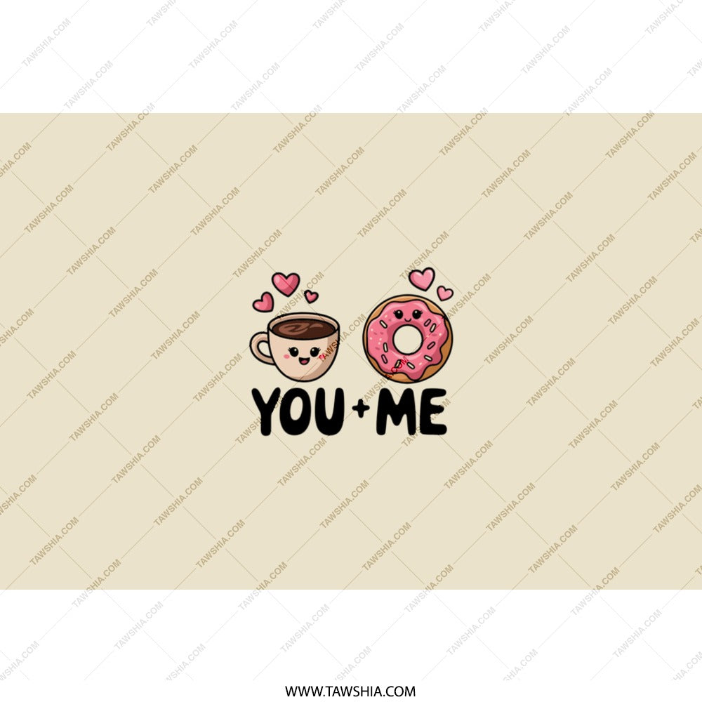 You Plus Me Tumbler, Coffee and Donut Tumbler, Cute Foodie Tumbler, Funny Tumbler, Gift For Her, Tumbler With Straw, Beverage Tumbler - Tawshia