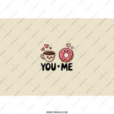 You Plus Me Tumbler, Coffee and Donut Tumbler, Cute Foodie Tumbler, Funny Tumbler, Gift For Her, Tumbler With Straw, Beverage Tumbler - Tawshia