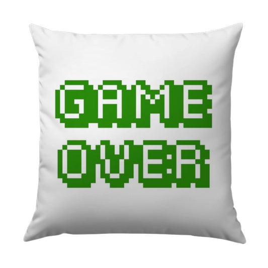 Game Over Pillow, Retro Gaming Decor, Pixel Art Pillow, Gamer Gift, Cool Home Decor, Unique Throw Pillow, Decorative Pillows, Game Room - Tawshia