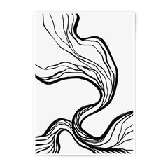 Abstract Lines Photographic Print, Minimalist Art, Black and White Wall Decor, Modern Home Art, Fine Line Art Print - Tawshia