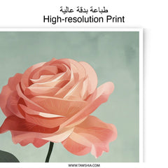 Peach Rose Photographic Print, Floral Wall Art, Botanical Decor, Elegant Rose Art, Flower Photography, Home Decor, Gift Idea - Tawshia