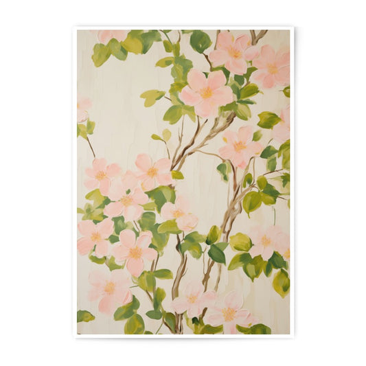 Pink Dogwood Photographic Print, Floral Art Print, Botanical Wall Decor, Flower Photography, Home Decor, Delicate Blossom Prints - Tawshia
