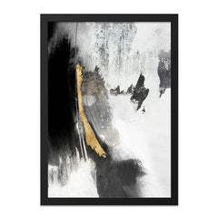 Abstract Wall Art, Black and White Art, Gold Accent Decor, Modern Art Print, Contemporary Art, Stylish Home Decor - Tawshia