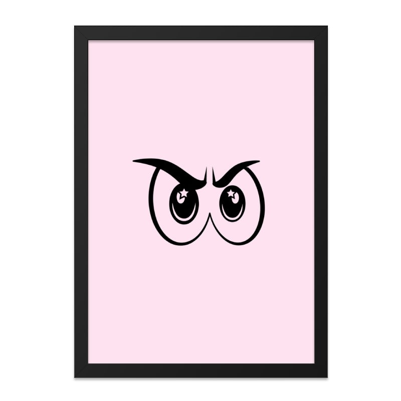 Angry Owl Eyes Wall Art, Funny Bird Print, Quirky Home Decor, Cartoon Style Art, Gift Idea for Animal Lovers, Unique Art Print - Tawshia