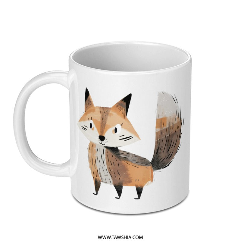 Cute Fox Mug, Animal Lover Gift, Woodland Creature Coffee Mug, Unique Fox Design, Whimsical Mug, Perfect Gift, Novelty Mug, Tea Cup - Tawshia