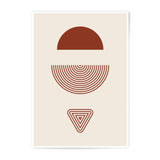 Abstract Geometric Photographic Print, Modern Minimalist Art, Earth Tone Wall Decor, Contemporary Home Art, Circle Triangle Design - Tawshia