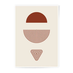 Abstract Geometric Photographic Print, Modern Minimalist Art, Earth Tone Wall Decor, Contemporary Home Art, Circle Triangle Design - Tawshia