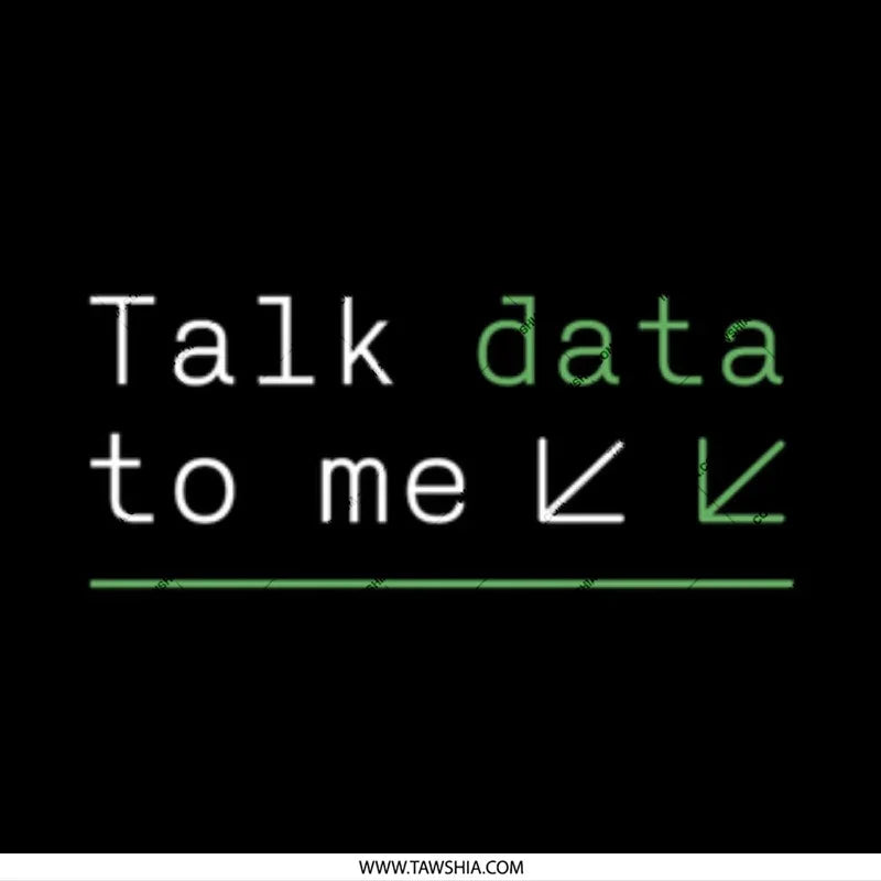 Talk Data to Me Graphic Quote Design product