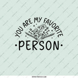 Favorite Person Pocket Mirror, Floral Design, Gift for Friend, Compact Mirror, Appreciation Present, Pocket Makeup Mirror - Tawshia