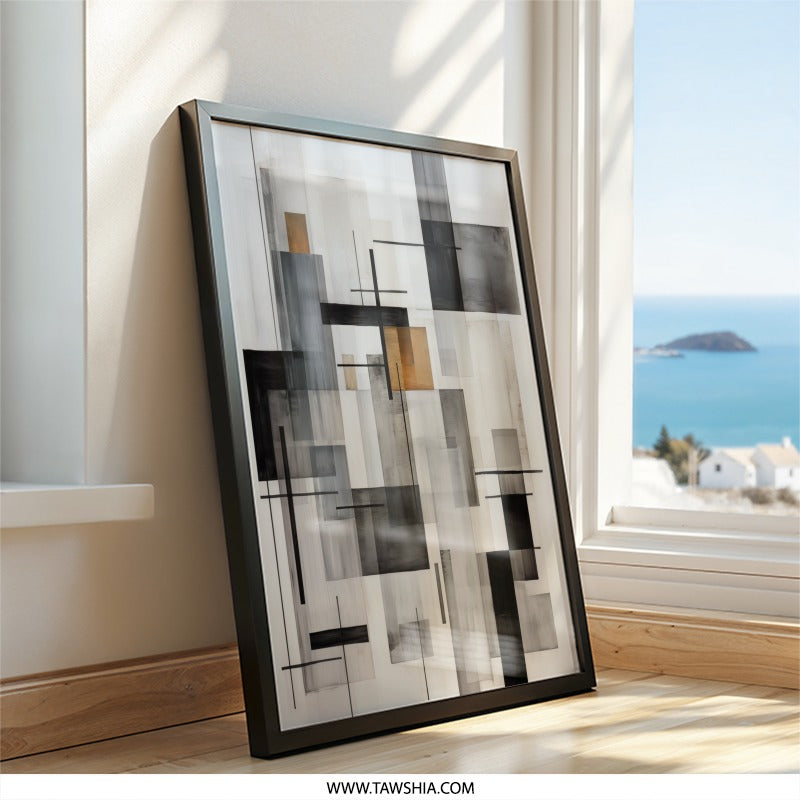 Abstract Wall Art, Geometric Art Print, Modern Home Decor, Minimalist Art, Neutral Tones Art, Contemporary Art, Abstract Painting - Tawshia