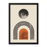 Abstract Wall Art, Geometric Print, Boho Decor, Modern Art Print, Minimalist Home Decor, Circle and Arch Artwork, Framed Wall Art - Tawshia