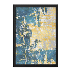 Abstract Wall Art, Gold Teal Painting, Modern Art Print, Contemporary Home Decor, Textured Artwork, Unique Wall Decor, Stylish Art - Tawshia