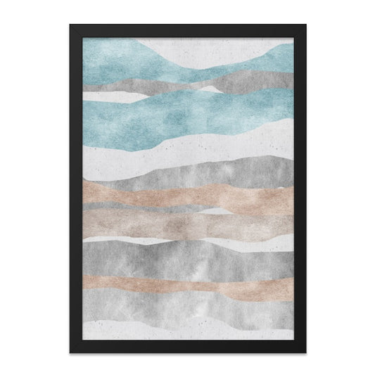 Abstract Landscape Wall Art, Modern Neutral Tones Art, Minimalist Home Decor, Calming Mountain Print - Tawshia