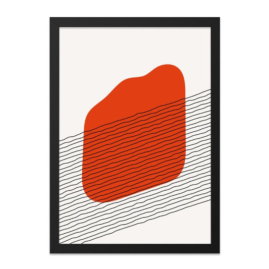 Abstract Orange Wall Art, Minimalist Geometric Print, Contemporary Art, Modern Home Decor, Living Room Art, Unique Wall Decor - Tawshia