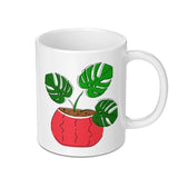 Monstera Mug, Plant Lover Gift, Trendy Home Decor, Houseplant Gift, Coffee Mug, Tea Mug, Unique Mug, Plant Mug, Tropical Mug - Tawshia