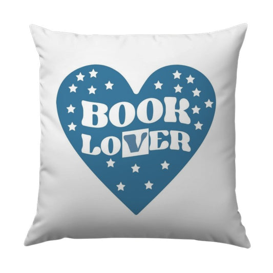 Book Lover Pillow, Heart Stars Design, Reading Gift, Cozy Home Decor, Gift for Bookworm, Bookish Pillow - Tawshia