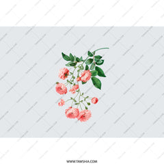 Floral Tumbler, Pink Rose Design, Vintage Style, Botanical Tumbler, Gift for Her, Flower Lover, Drinkware, Unique Tumbler, Travel Mug - Tawshia
