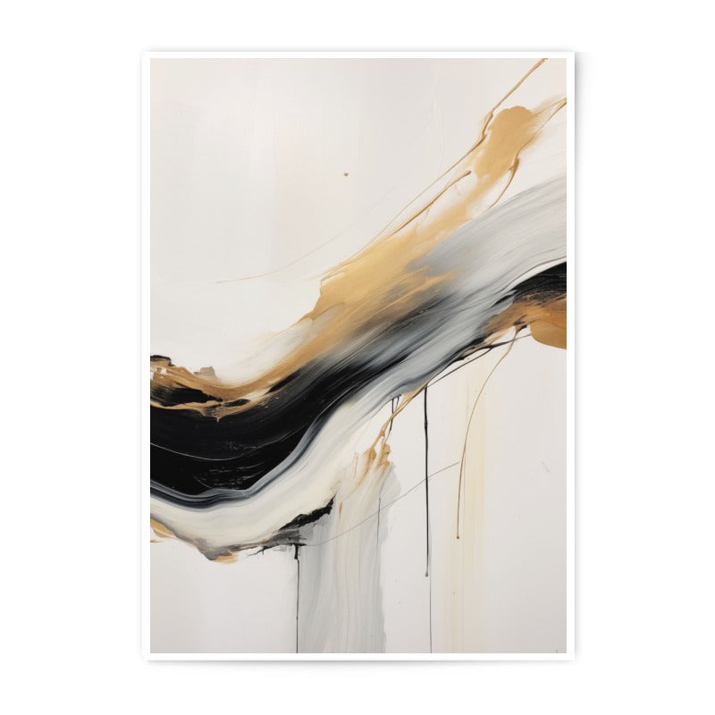 Abstract Art Photographic Prints, Black Gold White Swirls, Modern Wall Decor, Fine Art Photography, Contemporary Art Prints - Tawshia