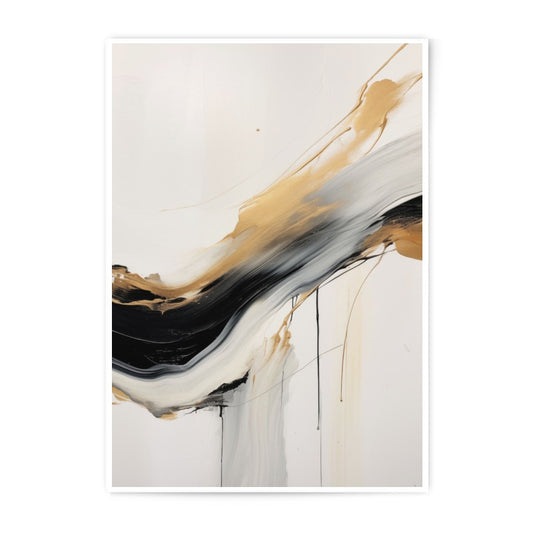 Abstract Art Photographic Prints, Black Gold White Swirls, Modern Wall Decor, Fine Art Photography, Contemporary Art Prints - Tawshia