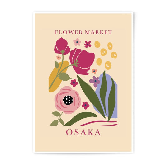 Osaka Flower Market Photographic Print, Floral Art, Botanical Print, Colorful Home Decor, Modern Wall Art, Floral Still Life, Japan Art - Tawshia