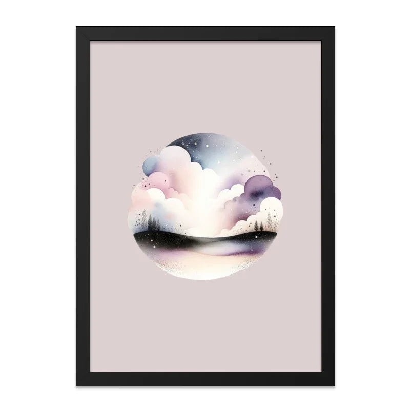Dreamy Clouds Wall Art, Abstract Landscape Art, Pastel Sky Print, Celestial Scene Decor, Watercolor Cloudscape Painting, Modern Home Art - Tawshia