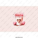 Valentines Day Tumbler, Heart Tumbler, Gift for Her, Cute Cupcake Tumbler, Coffee Cup Tumbler, Hot Chocolate Drinkware, Heart Lover Gift - Tawshia