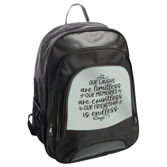 Limitless Friendship Backpack, Inspirational Quote Backpack, Gift for Friend, Quote Backpack, Backpack for Women, Backpack for Men - Tawshia