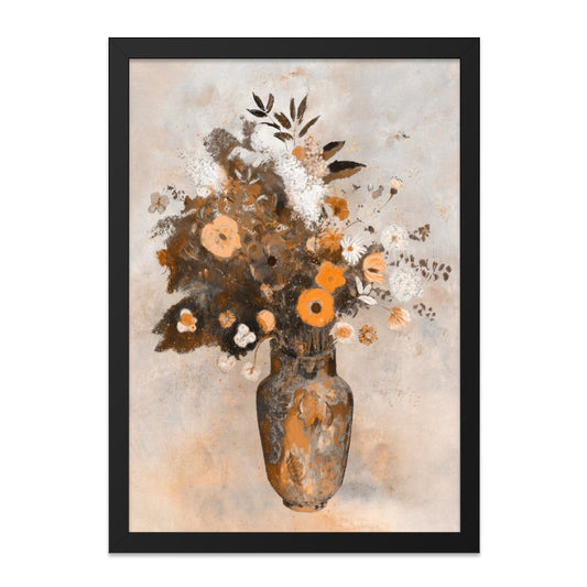 Floral Wall Art, Vase Painting, Flower Bouquet Print, Rustic Home Decor, Botanical Art Print, Modern Wall Decor, Unique Wall Hanging - Tawshia