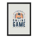 Gamer Wall Art, Online Game Print, Gaming Decor, I Can't Pause, Controller Art, Video Game Room Art, Boys Room Decor, Gift for Gamers - Tawshia