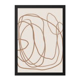 Abstract Wall Art, Modern Line Art Print, Minimalist Wall Decor, Beige and Brown Art, Contemporary Home Decor, Abstract Lines - Tawshia