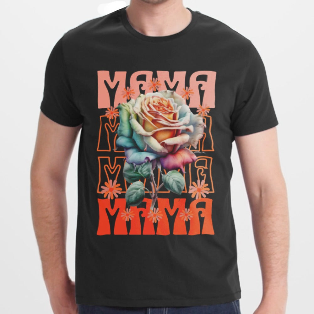 Mama and Floral Graphic Design T-Shirt product