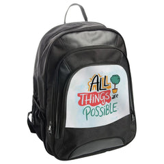 All Things are Possible Backpack, Inspirational Quote Backpack, Positive Affirmation Bag, Encouragement Gift, Motivational BackPack - Tawshia