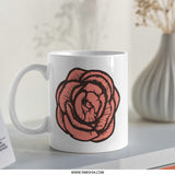 Rose Mug, Floral Mug, Flower Mug, Botanical Mug, Gift Mug, Coffee Mug, Tea Mug, Unique Mug, Decorative Mug - Tawshia