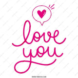 Love You Tote Bag, Heart Tote Bag, Valentine Gift, Gift for Her, Anniversary Gift, Romantic Tote Bag, Everyday Bag, Trendy Tote - Tawshia