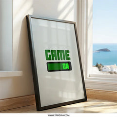 Game On Wall Art, Gamer Decor, Gaming Room Art, Retro Style, Kids Room Decor, Man Cave Art, Trendy Gift for Gamers, Video Game Art - Tawshia