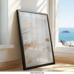 Abstract Painting Wall Art, Beige Neutral Art Print, Textured Wall Decor, Minimalist Art, Modern Home Decor - Tawshia