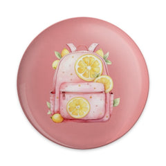 Lemon Backpack Pinback Button, Cute Fruit Badge, Pink Lemonade Aesthetic, School Accessories, Trendy Backpack Pin, Summer Vibes, Gift Idea - Tawshia