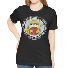 Funny Cat Drinking Coffee Graphic Women's T-shirt Product