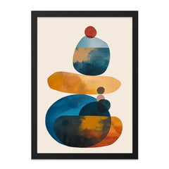 Abstract Shapes Wall Art, Modern Geometric Print, Minimalist Art Decor, Scandinavian Style, Living Room Art, Home Decor Wall Art - Tawshia