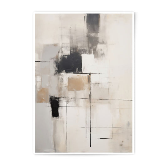 Abstract Art Photographic Print, Neutral Tones Wall Decor, Modern Home Decor, Contemporary Art Print, Minimalist Art Poster, Geometric - Tawshia