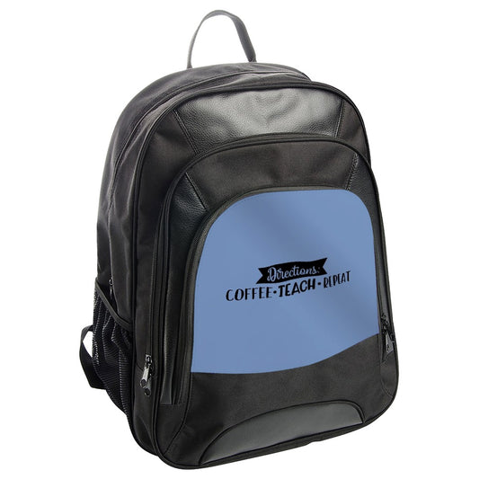 Teacher Backpack, Coffee Teach Repeat Backpack, Gift for Teacher, School Backpack, College Backpack, Work Backpack - Tawshia